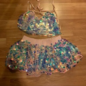 Iheartraves party monster skirt + top 💕